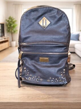 🖤 Juicy Couture Black Faux Leather Backpack w/ Gold Hardware 🖤